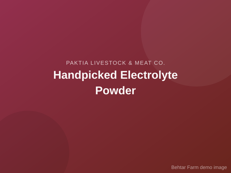 Handpicked Electrolyte Powder